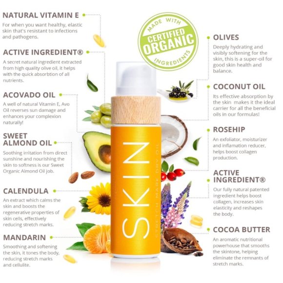 🍊COCOSOLIS SKIN Stretch Mark Dry Oil | Organic Anti Stretch Mark Oil Pregnancy - Picture 4 of 8
